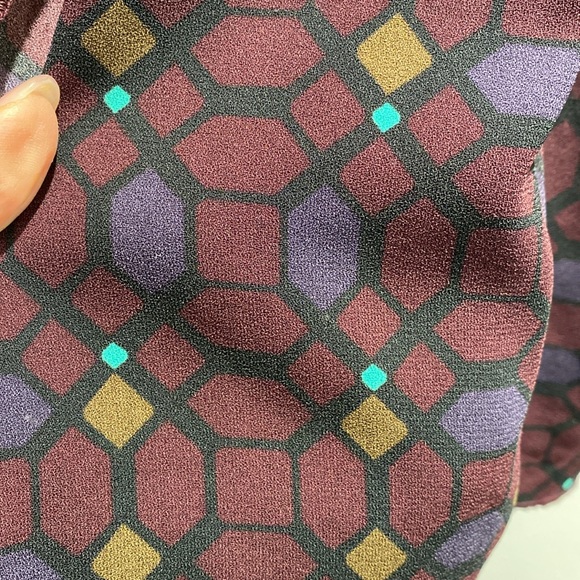 Wilfred size 2 patterned v-neck 3/4 sleeve mini dress in almost perfect cond - Picture 6 of 7